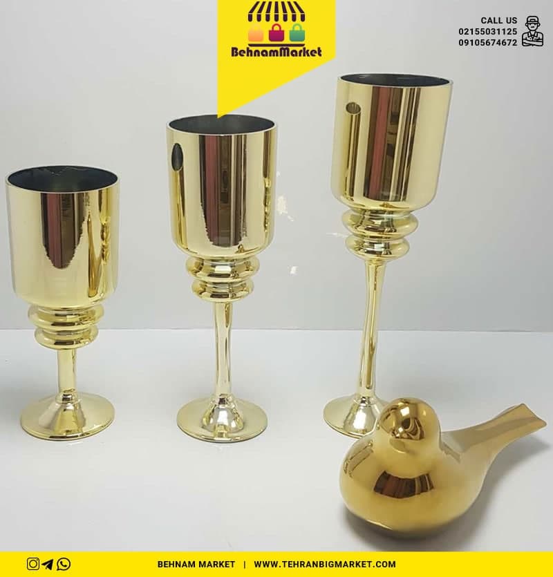 جا شمعی سه تایی استوانه