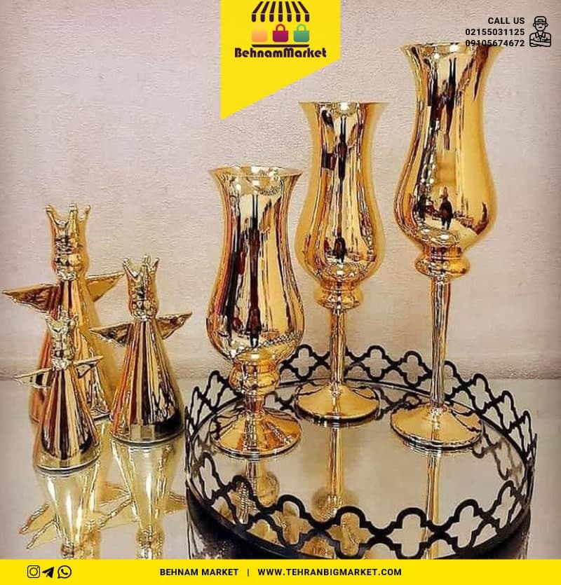 جا شمعی سه تایی لاله