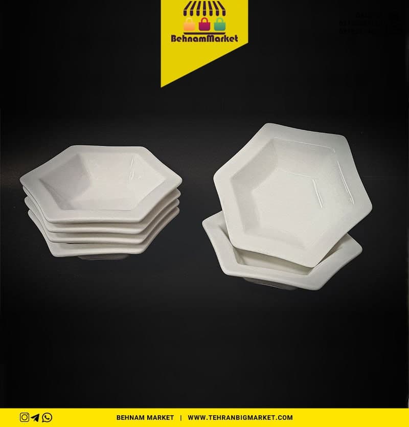 ترشی خوری 6 ضلعی 6 تایی