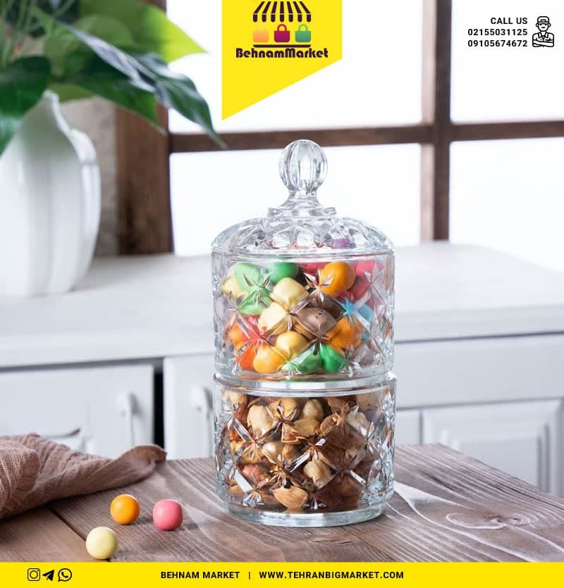 شکلات خوری طرح دار دو طبقه