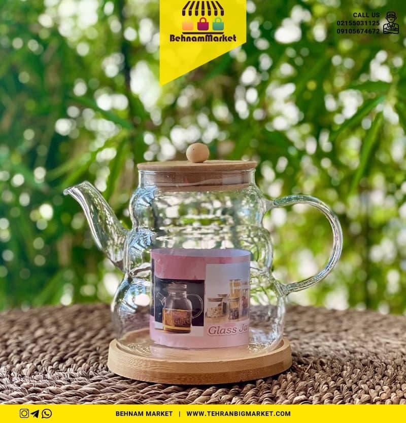 قوری پیرکس درب بامبو 750میل