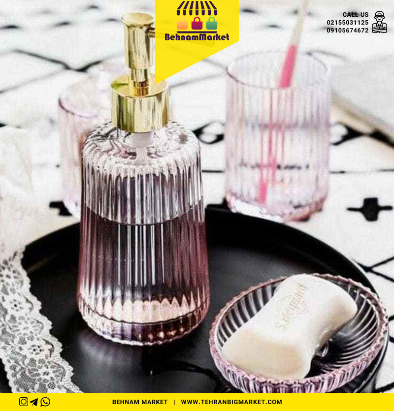 سرویس جا مایع اکو سه پارچه شیشه