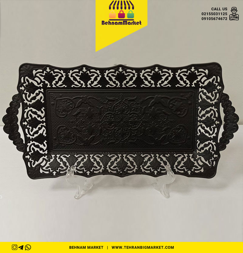 سینی رز جعبه مشکی کوچک