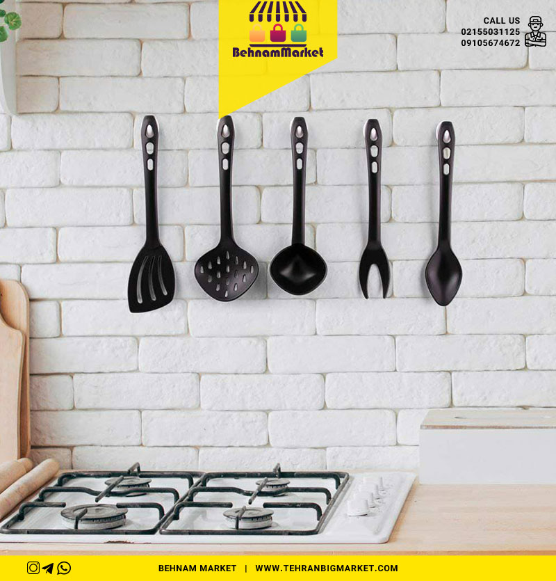 کفگیر ملاقه مشکی ایدا