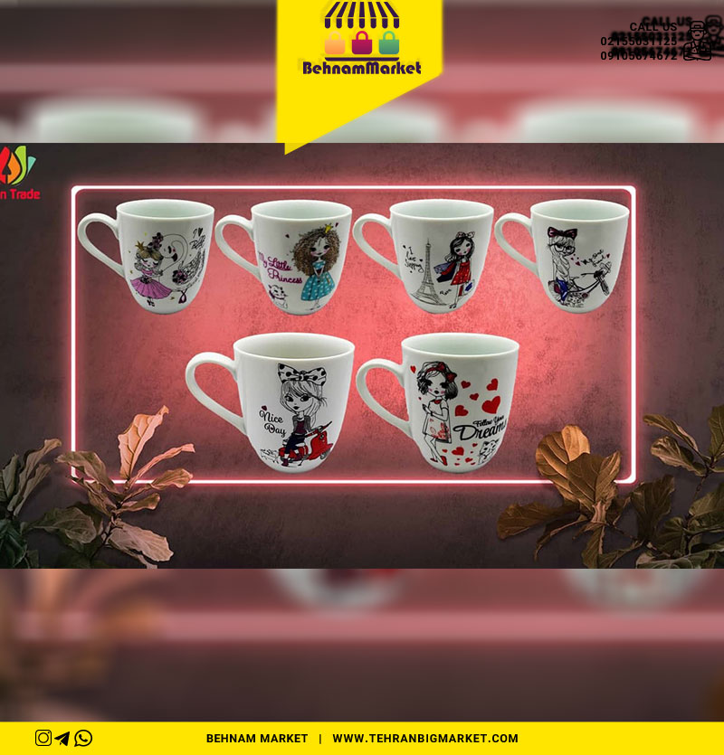 ماگ لیزا بدنه چینی