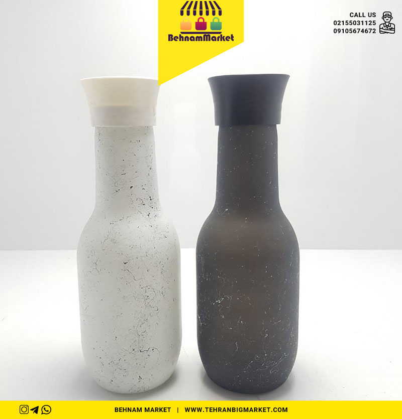 بطری ماربل مشکی سفید