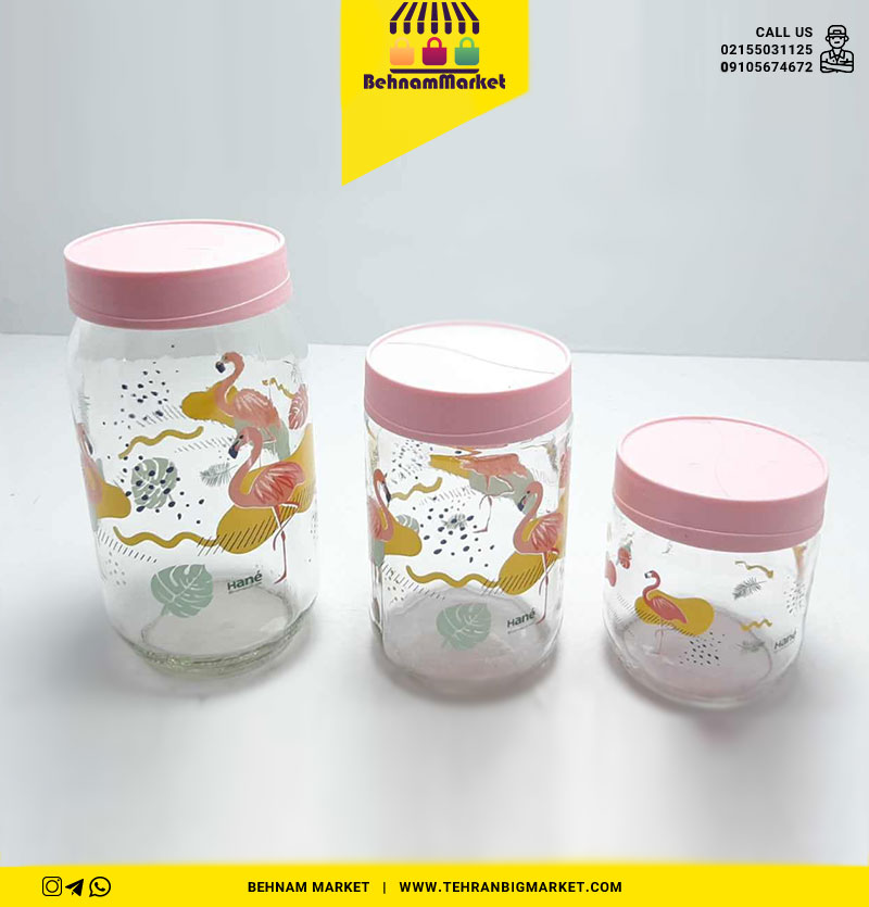 بانکه 3 عددی فلامینگو هانه شیشه ای