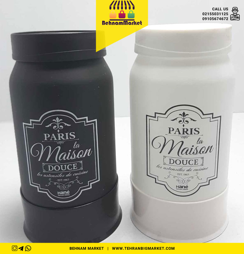 بانکه بزرگ مشکی سفید تکی شیشه ای