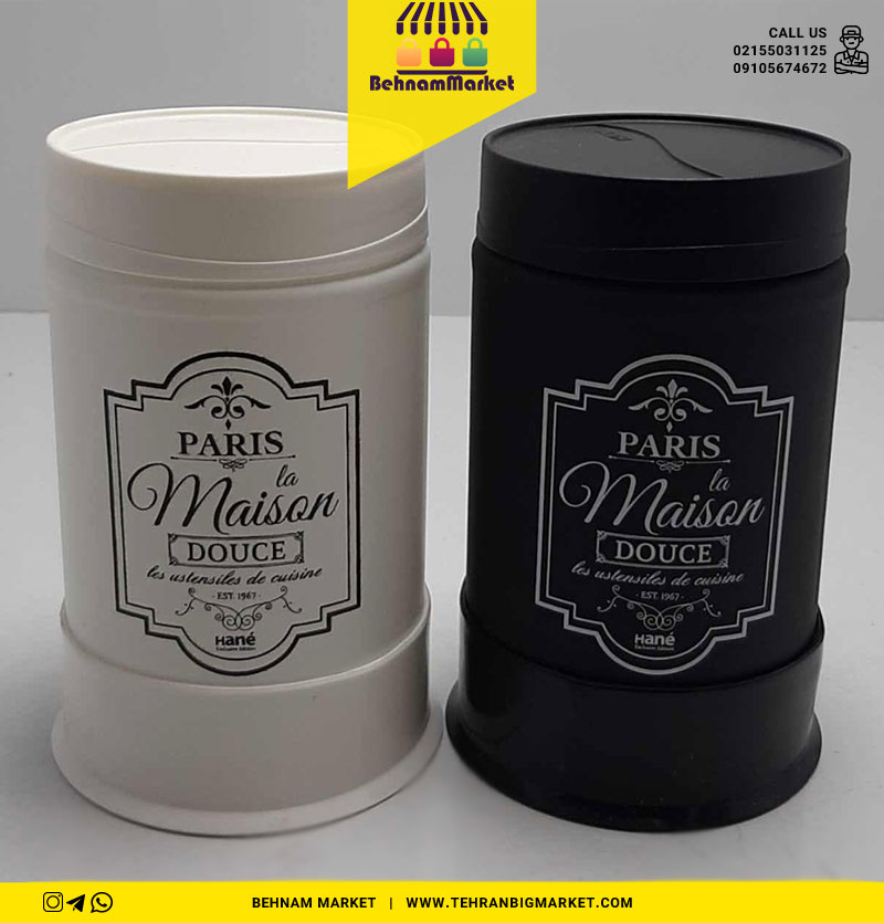 بانکه شیشه ای تکی سفید مشکی هانه