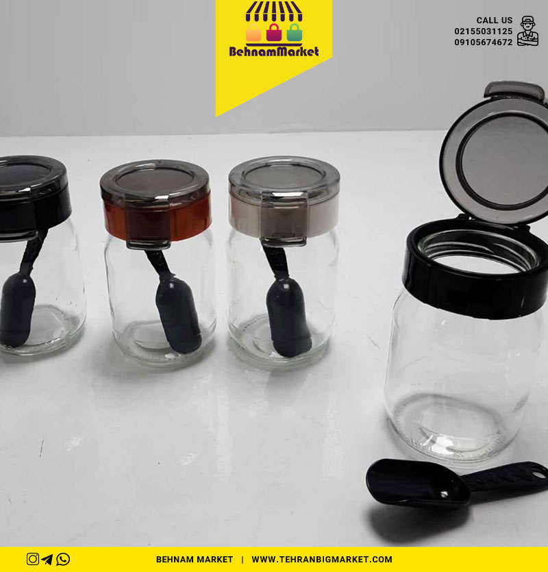 جا ادویه در چفتی پیمانه دار هانه شیشه ای