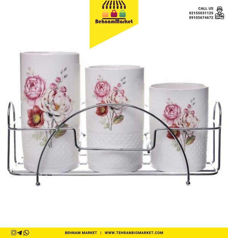 جا قاشق سرامیک 3 تایی