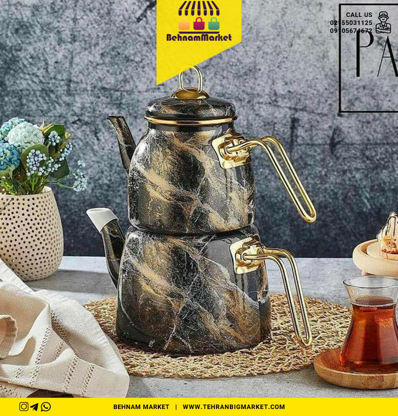 کتری قوری ترک پاچی طرح دار