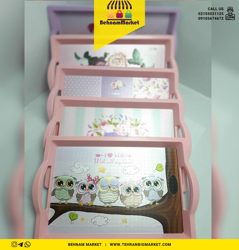 سینی مستطیل متوسط دسته دار