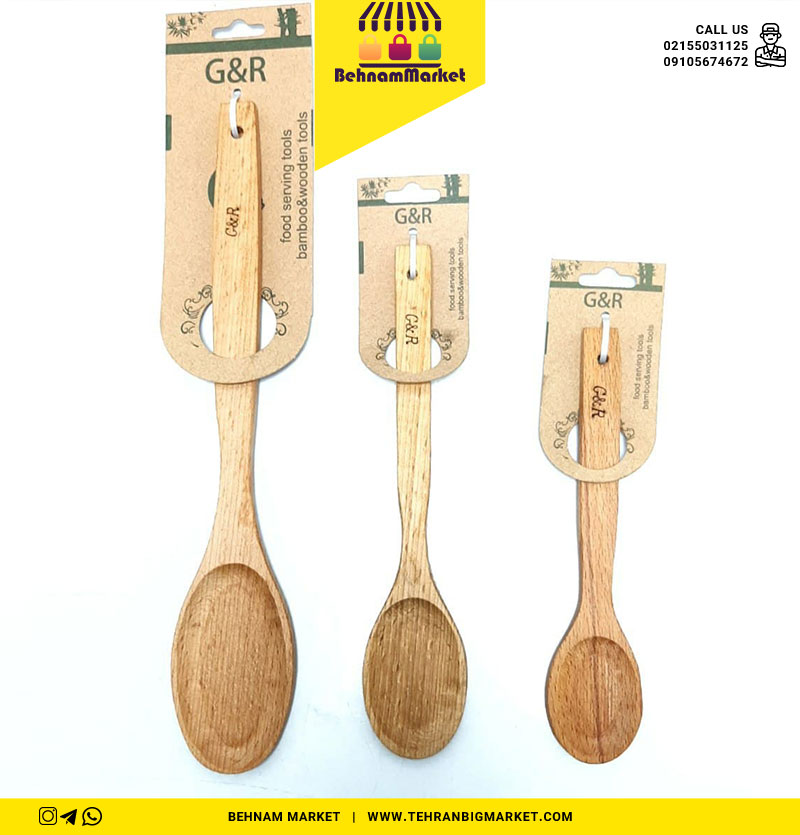 قاشق چوبی متوسط
