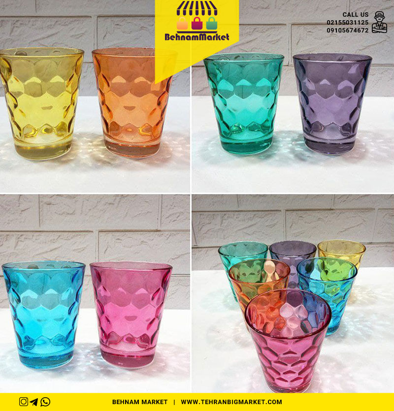 لیوان کندو کوتاه 6 رنگ