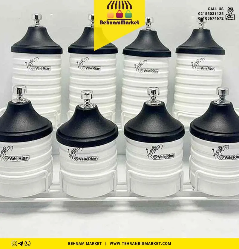 پا سماوری 8 پارچه فلزی استند دار