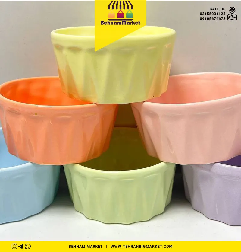 پیاله 6عددی سرامیکی طرح جور