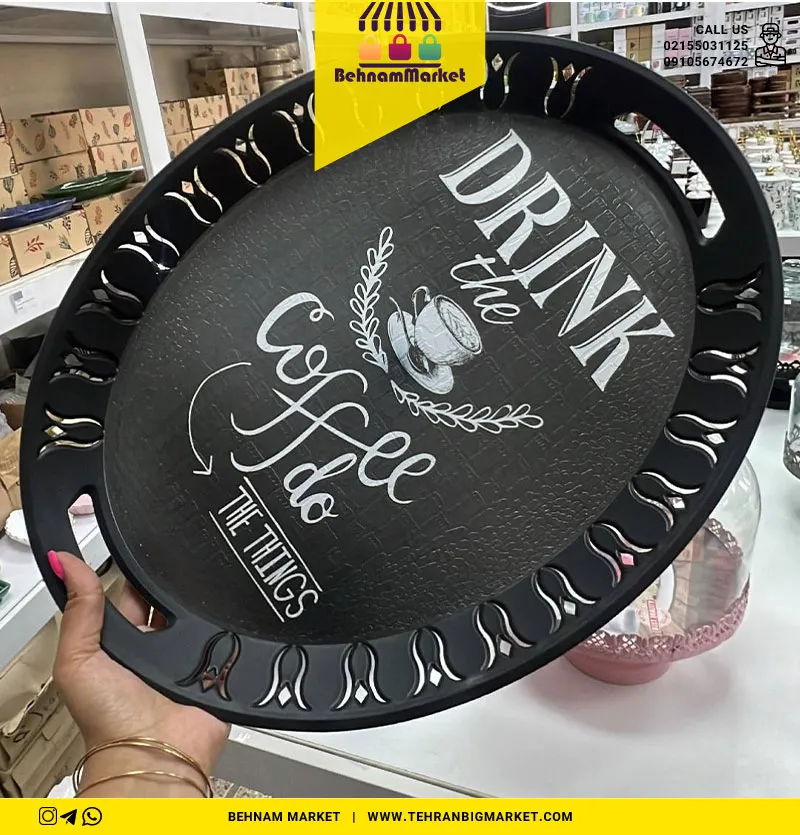 سینی لاله بیضی مشکی