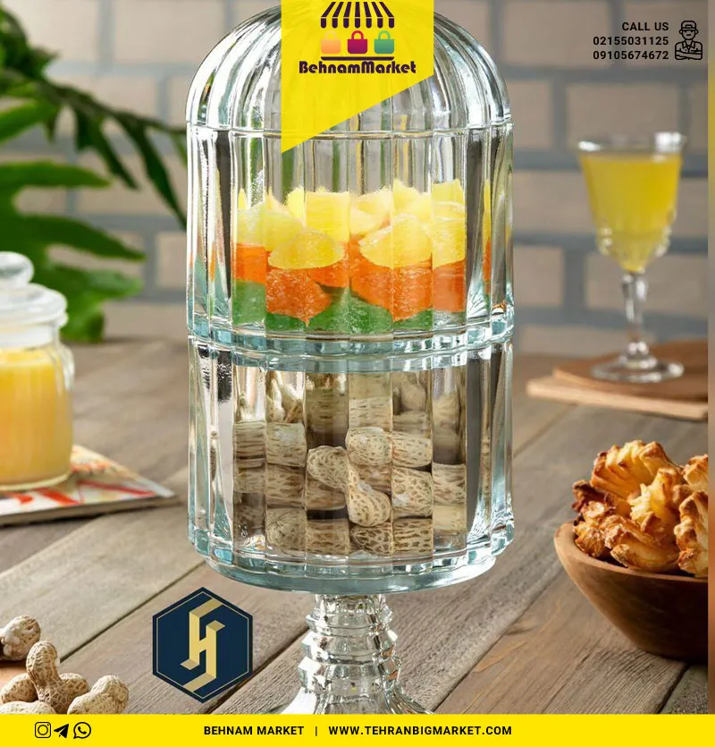 شکلات خوری 2 طبقه پایه دار بلبل