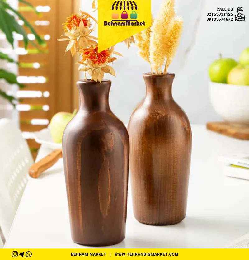 گلدان چوبی