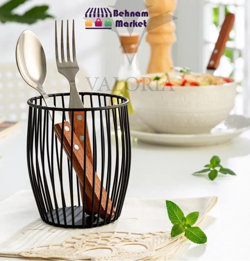 جا قاشقی فلزی مشکی والریا