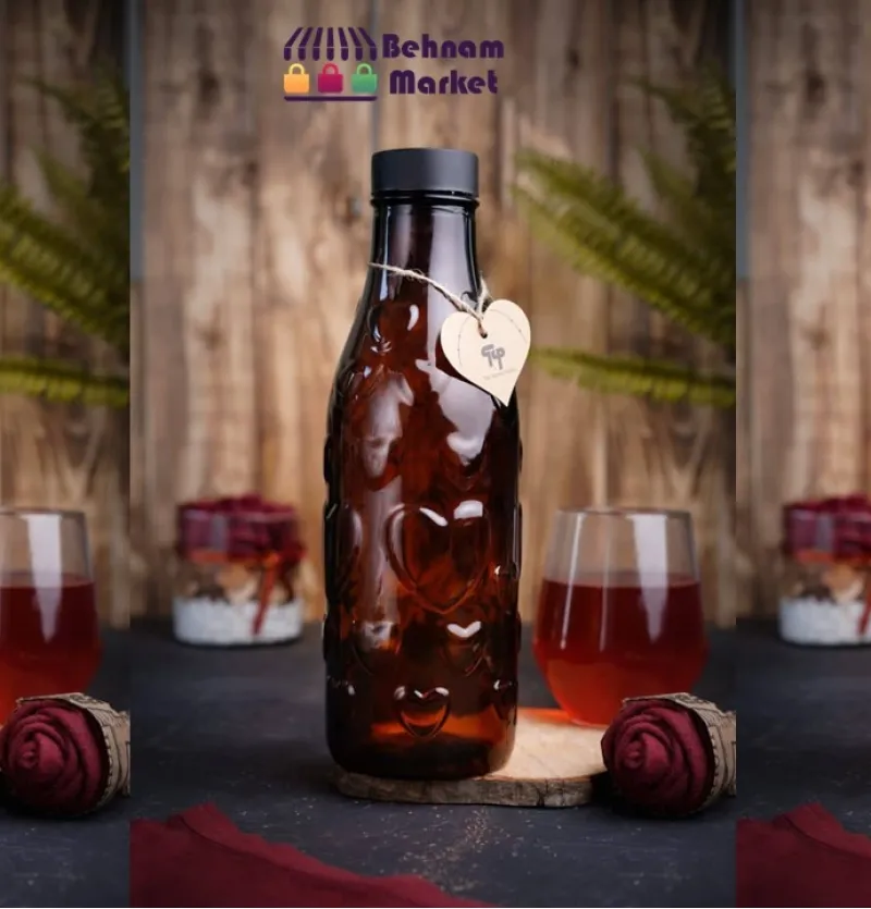 بطری اب لاو قهوه ای