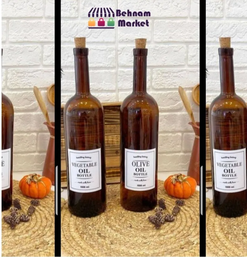 بطری 1 لیتری قهوه ای بلند