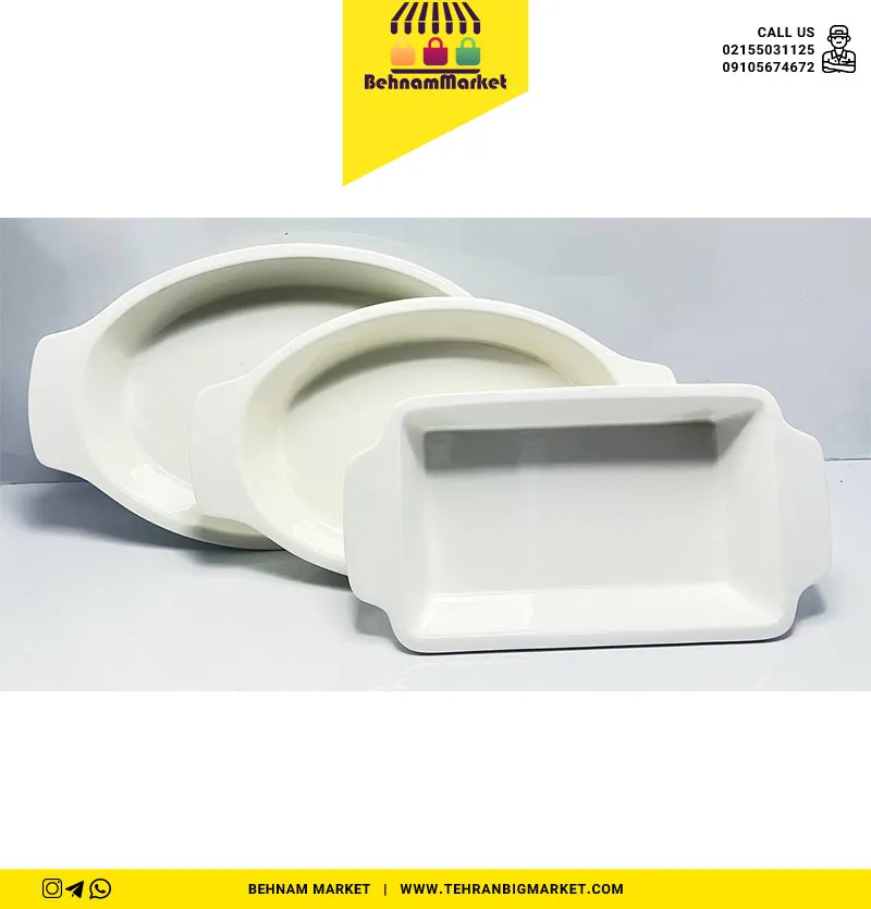 تابه بیضی کوچک سرامیک