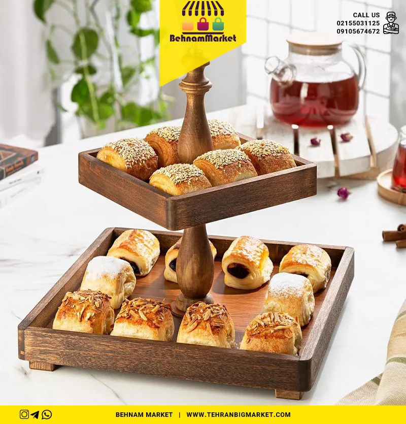 شیرینی خوری بزرگ چوبی 2 طبقه