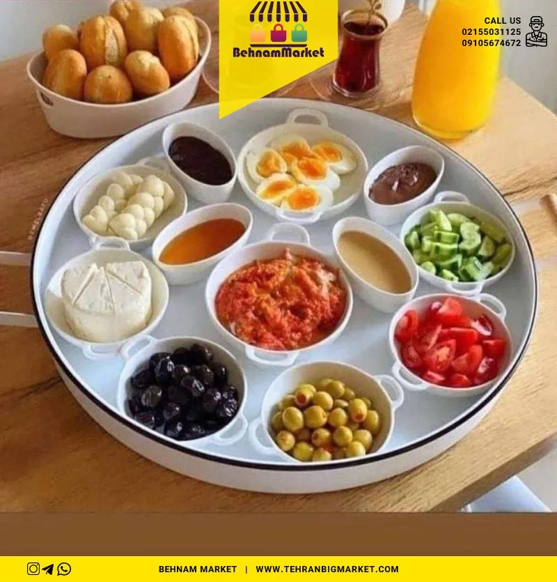 سینی هلگا دسته چوبی