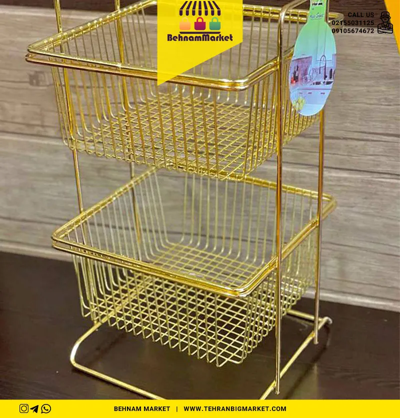 جا پیازی 2طبقه طلایی متحرک