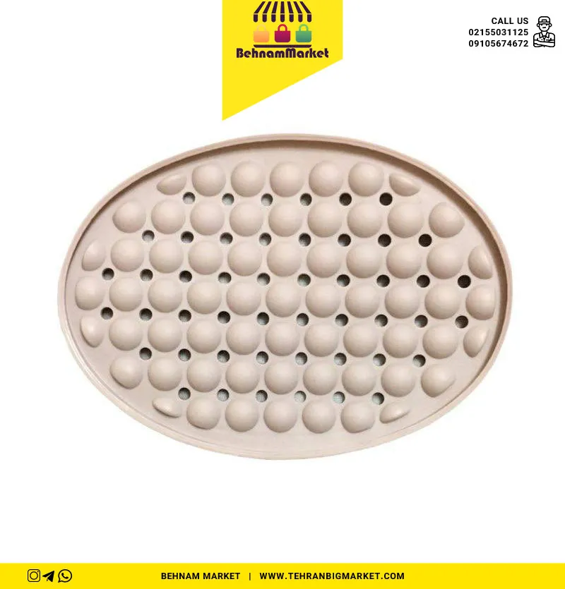 زیر صابونی بیضی طرح حباب