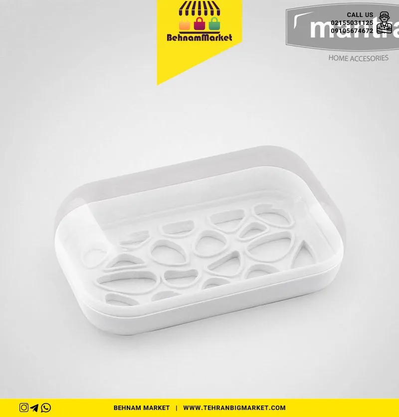 جا صابونی مستطیل طرح سنگ