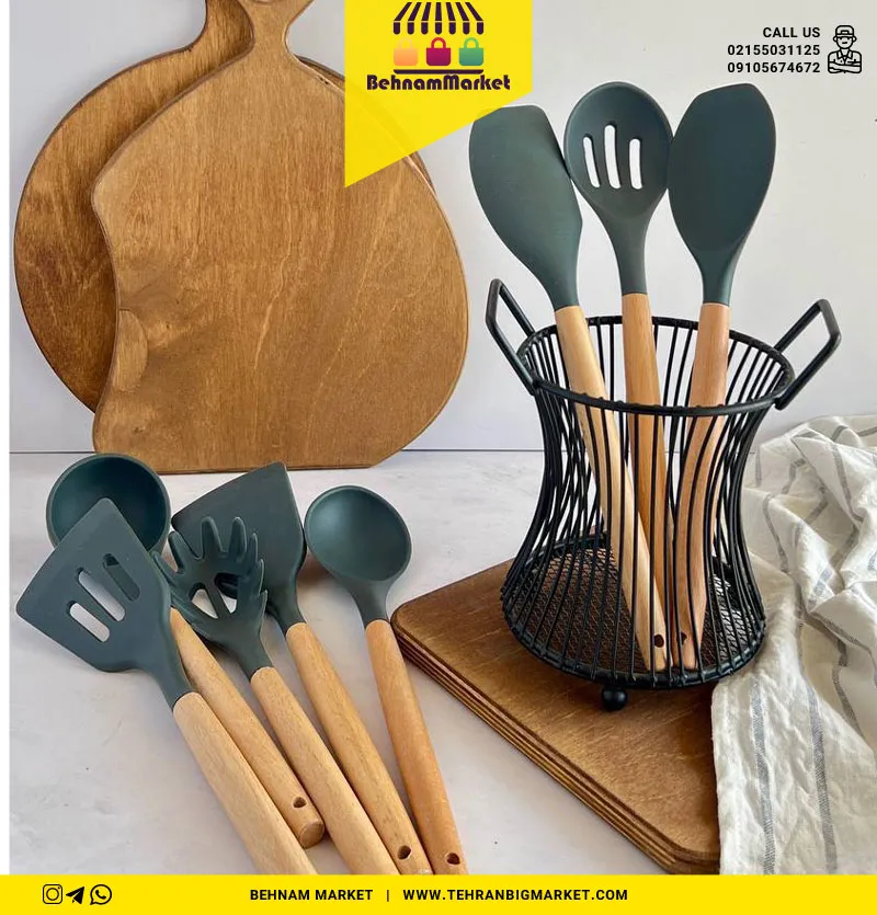 استند کفگیر و ملاقه دسته دار