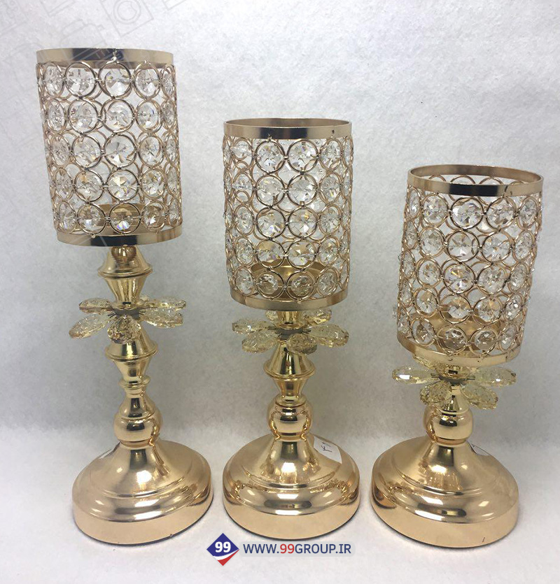 فروش عمده جا شمعی 3 عددی