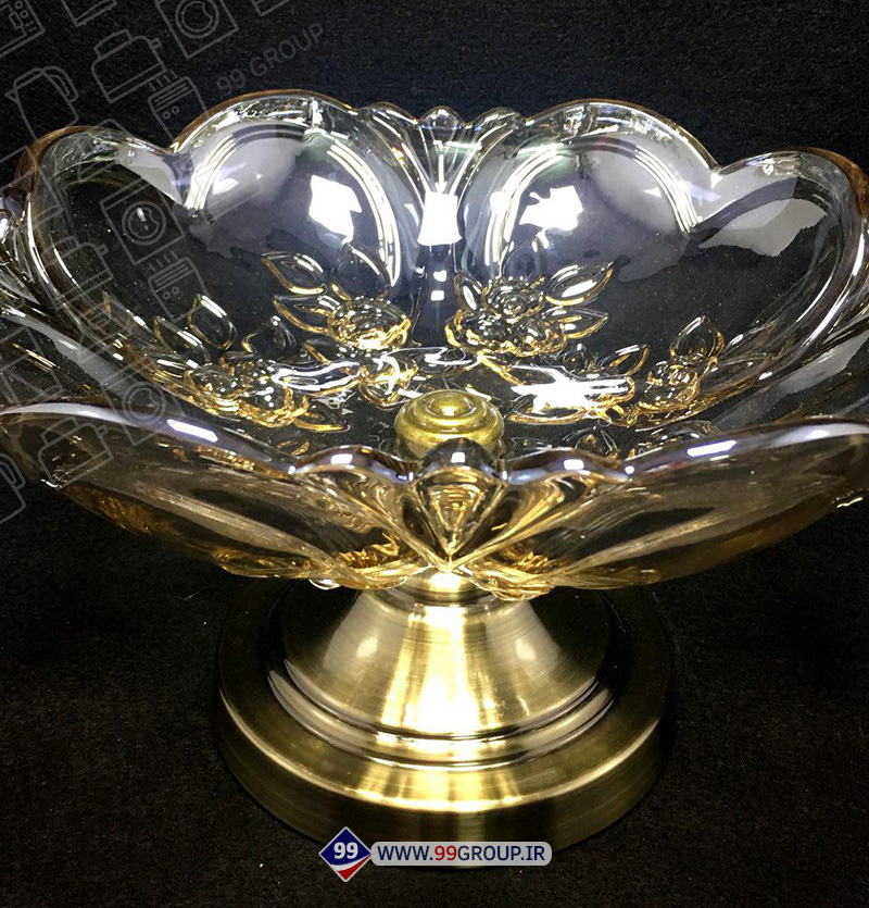 میوه خوری پایه فلز کریستال متوسط