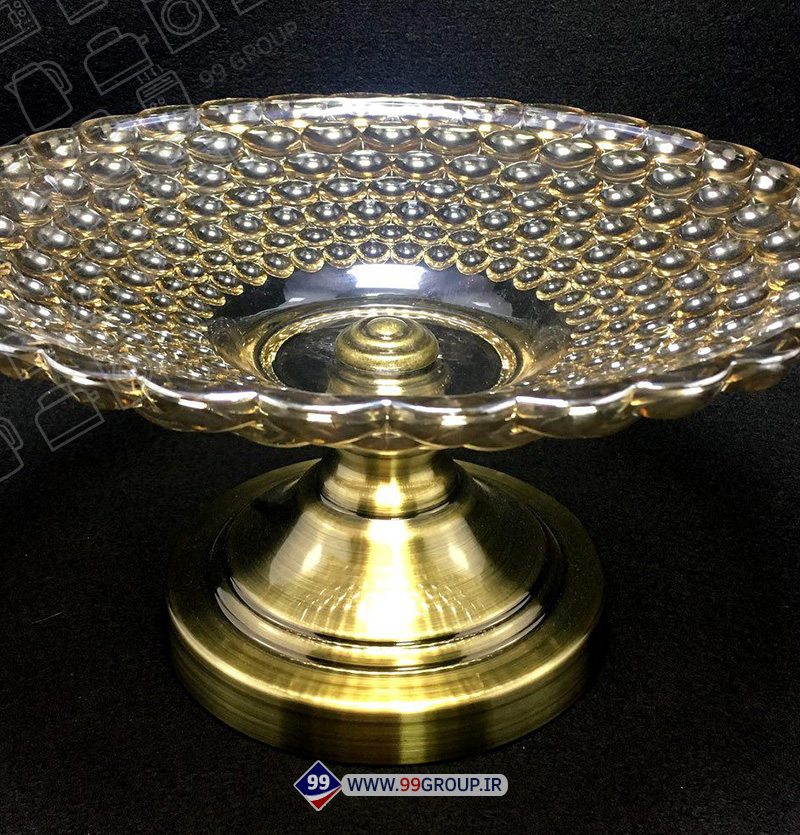 میوه خوری پايه فلز كريستال متوسط