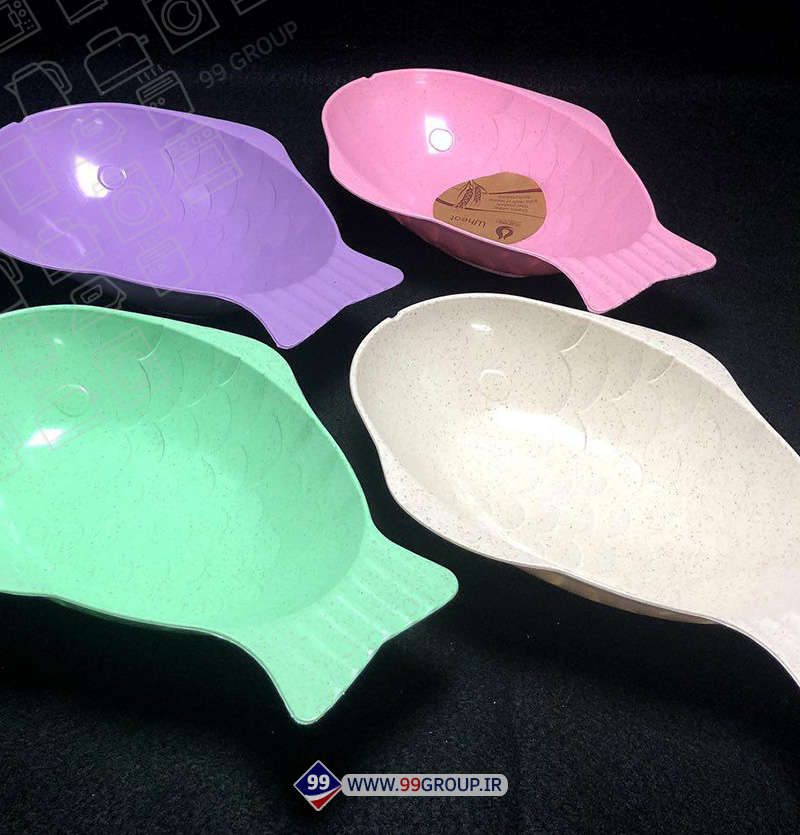 فروش عمده اردو خوری الياف ٤ تايی طرح ماهی
