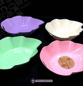 فروش عمده اردو خوری الياف 4 تايی طرح برگ