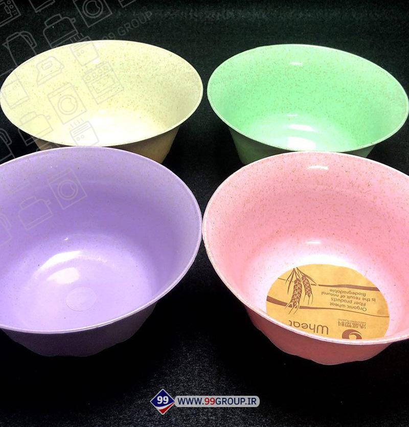 فروش عمده پياله الياف گندم ٤ تايی گرد