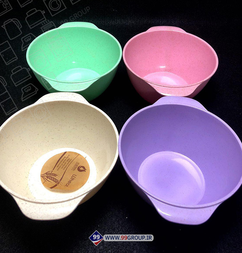 فروش عمده کاسه الیاف گندم بزرگ 4 تایی