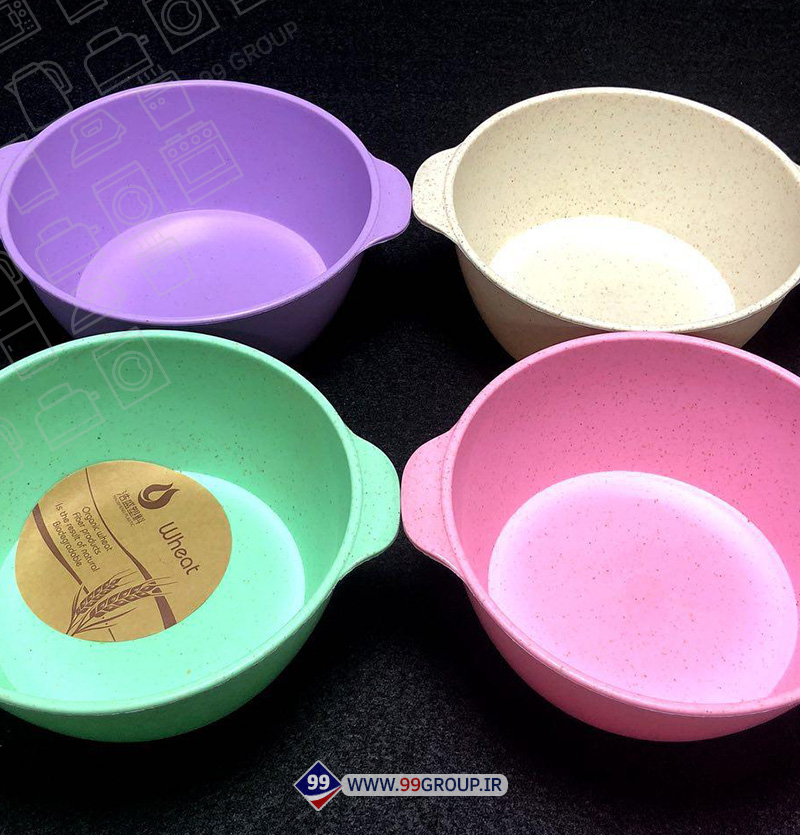 فروش عمده کاسه الیاف گندم 4تایی کوچک