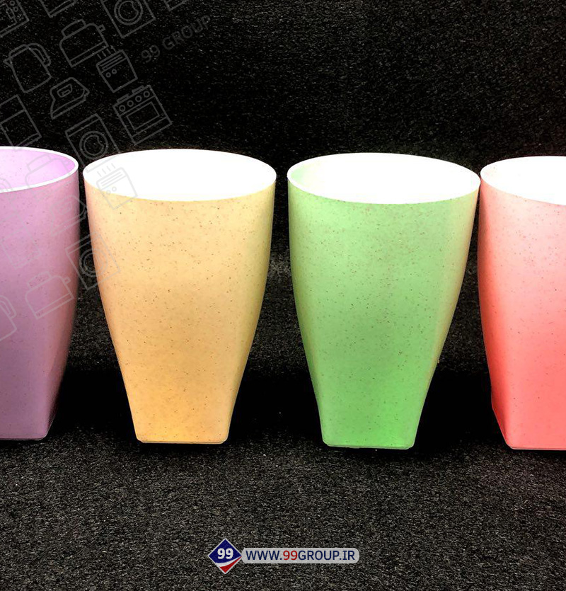 لیوان الیاف گندم بدون دسته 4 تایی