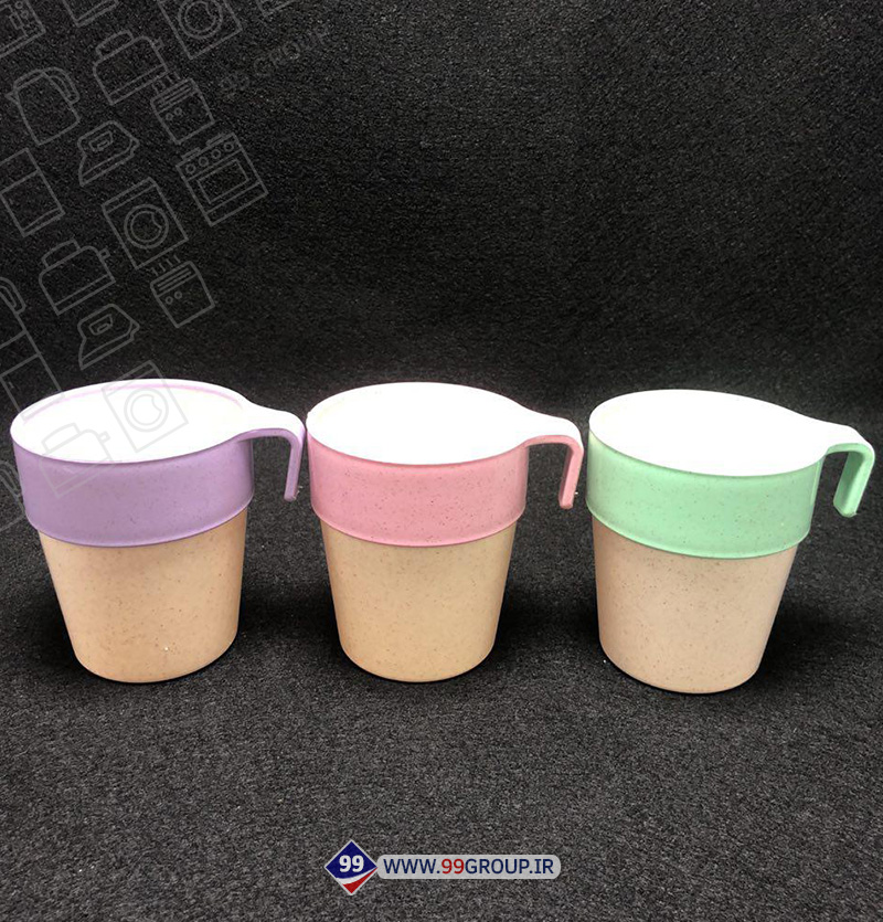 فروش عمده لیوان الیاف گندم 3 تایی new