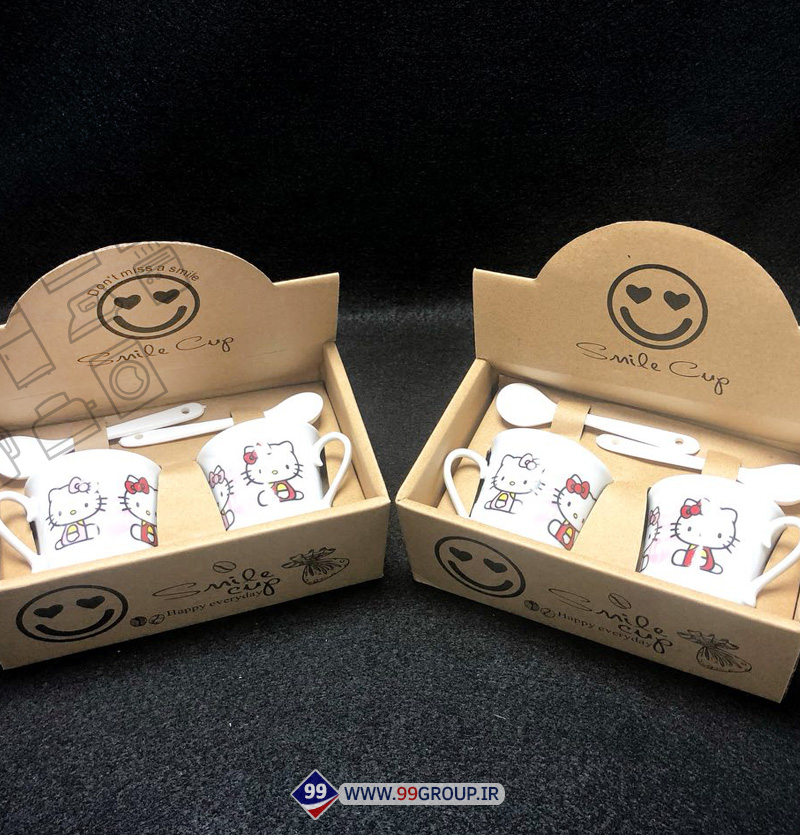 فنجان جفتی قاشق دار