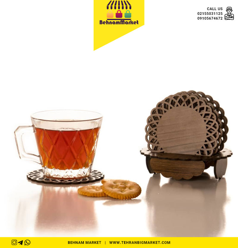 زیر لیوانی تک ۶تایی