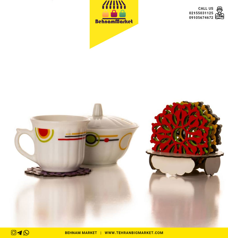 زیر لیوانی تک ۶تایی