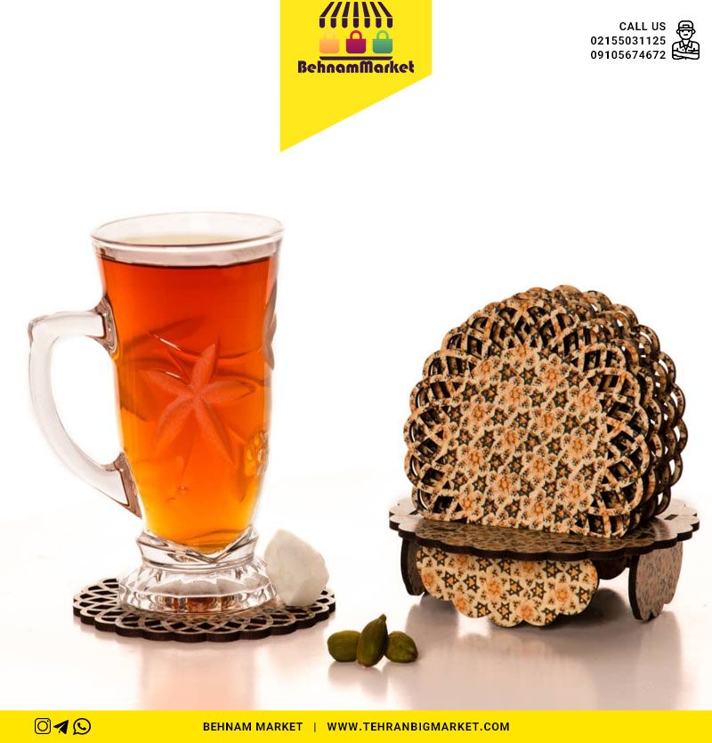 زیر لیوانی تک ۶تایی