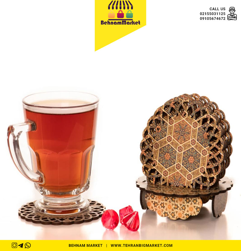 زیر لیوانی تک ۶تایی