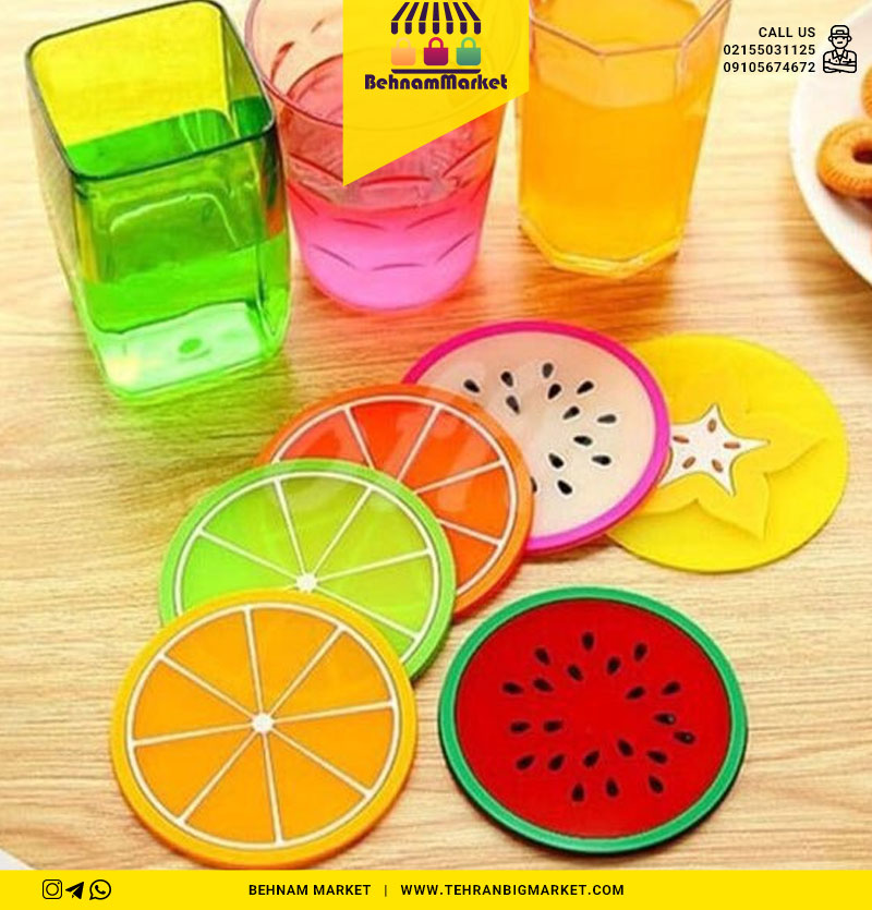 زیر لیوانی میوه ای